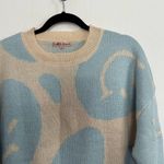 NWT Bailey Rose Wavy Smile Crewneck Knit Sweater Blue XS Photo 2