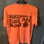 Tultex Women’s  Orange Cute Ghost Short Sleeve Shirt Size Medium Photo 2