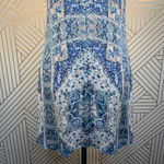 Lavender Brown  Blue Geometric Paisley Print Dress‎ Photo 9