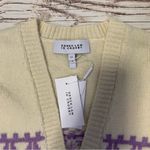 Derek Lam  10 Crosby Bette Fair Isle Alpaca & Merino Wool Lavender Cardigan Large Photo 7