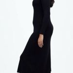 Madewell $168 Merino Wool Sweater Midi Dress Black NT938 Size S Photo 2