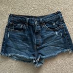 Levi's 501 Original Denim Shorts Dark Indigo Worn In Women’s 28 Casual Summer Photo 0