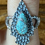 Natural Blue Moon Turquoise Sterling Silver Ring Size 8 Photo 0