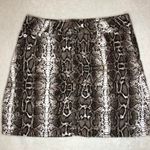 Topshop Animal Print Denim Skirt Photo 0