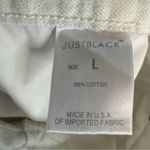 Just Black  Denim White Ram Edge Hem Mini Skirt Women’s Sz L Photo 3