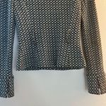 Diane Von Furstenberg  Jacket Teal & Grey Patterned Belted Blazer Sz 2 GUC Photo 9