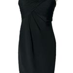 Marchesa Notte 100% Silk One Strap Mini Dress in Black Size 6 Photo 0