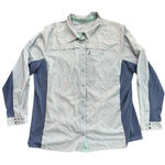 Cabela's  Women's Gray Blue Snap Lightweight UPF Vented XPG Shirt Size 2XL Photo 0