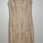 Sue Wong Nocturne Vintage Vtg 2000s Y2K Cream Champagne Lace Mini Dress Bridal 2 Photo 0