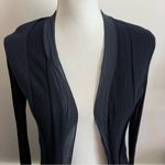 Theory  • Navy Wool Silk Long Duster Cardigan Crepe De Chine Photo 3