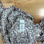 Nation Ltd  Melanie Smocked Peasant Tee Blouse animal print size small Photo 6