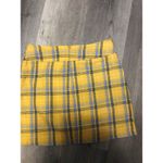 Sans Souci  Mustard Navy Plaid Belted Skirt Mini Preppy Boho Retro Y2K Mod Photo 1