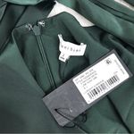 Gianni Bini  Green Satin Halter Mini Dress Backless Mod 60s Minimalist‎ Large New Photo 6