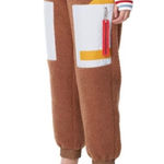 Eleven Paris Cozy Sherpa Fleece Cargo Jogger Pants ColorBlock PatchPocket Detail Photo 0