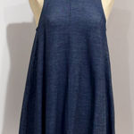 Heart soul  Women's Blue Dark Wash Mock Neck Sleeveless Denim Swing Dress Size S Photo 0