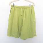 Neiman Marcus VTG 90s  Womens Silk Shorts Size M‎ Green Coastal Chic Old Money Photo 1