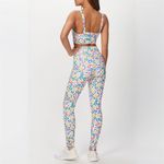 Beach Riot  L Ayla High-Rise Legging Primary Leopard Workout Gym Crop Yoga Ribbed Photo 10