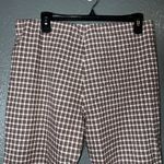 Brown & Cream Plaid Flare Pants Retro 70s Style Made in USA Women’s Medium Photo 3
