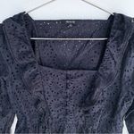 Madewell Eyelet Pom-Pom Top Black Sz Medium Photo 2