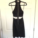 Vintage City Studio Black and Silver Glitter High Neck Mini Dress Size S Photo 5