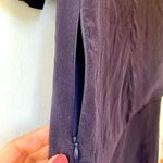 Maje Purple Silk Mini Cross Body V Neck Dress Epaulette side zip details Size 2 Photo 3