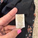 Free People Black Comb Ditsy Floral 3/4 Sleeve Ruched Babydoll Mini Dress Tunic Photo 6