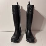 BOGS #52323 ANNE black tall waterproof rain boots women size 7 Photo 2