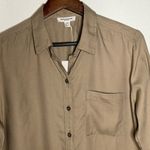 beach lunch lounge women Kimberly long sleeve Shirt khaki size L NWT Photo 2
