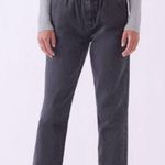 PacSun Gray Mom Jean Paper Bag High Rise Crop Jeans Photo 0