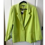 Nasty Gal NWT Oversized Boyfriend Blazer 4 Womens Green Button Up Jacket lined Photo 0