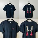HUF T Shirt Camouflage Letter Double Sided Graphic Tee Short Sleeve L Size L Photo 8