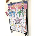 NWT Sailor Moon Inner Sailor Senshi Drawstring Backpack Lightweight 16.5" x 13" Black Photo 3