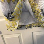 Tacera Lace Crochet Lined Chevron Knit Dress Yellow Gray White Size XL Photo 12