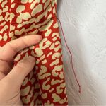 Majorelle  Shiloh Red Leopard Print Mini Dress Womens XS Ruffled Coquette Belt Photo 12