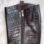 Vince Camuto Dark Brown Snakeskin Leather Knee High Boots Photo 6