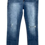 Gap Real Straight Jeans Womens Size 28S Midrise Distressed Faded Wash Short Photo 0