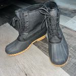 Black Duck Boots with Gum Sole Size 8 Photo 0