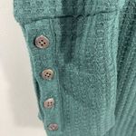 Chaser women’s medium blushish green pullover ribbed buttons long sleeve Photo 4