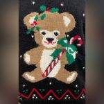 Bechamel Women Size S Vintage Wool Blend Teddy Bear Christmas Black Sweater Vest Photo 2