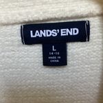 Lands' End FINAL MARKDOWN  chenille open front cardigan large Photo 1