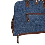 NWOT Samantha Brown Vintage Tweed Tote Blue Carry On Luggage Weekend‎ Bag Photo 4