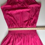 Ramy Brook  Pink Mini Dress‎ Large Ruffle Neck Smocked Waist Lightweight Resort Photo 10