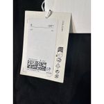 COS NWT  Draped Denim Top Black Womens US 10 Padded Shoulder Long Sleeve Blouse Photo 8