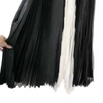 Alexis NWT ‎ Federico Long Pleated Organza Silk Maxi Dress Black White Size XS Photo 7