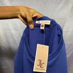 Juicy Couture royal twilight blue raw hem sweater Photo 2