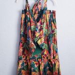 Anthropologie O.P.T Tropical Palm Halter Neck & Skirt Set Photo 1