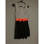 Flashing Lights Black White Pink Bow Sleeveless Dress Size Medium Photo 1