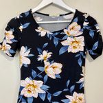 Heart & Hips Women’s Ruched Short Sleeve Floral Mini Dress Black NWOT Photo 1