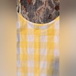 Yellow and White Gingham Maxi Dress Photo 2