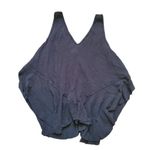 We The Free  People Tank Top Women Small Black V Neck Flowy Tiered Asymetrical Photo 0